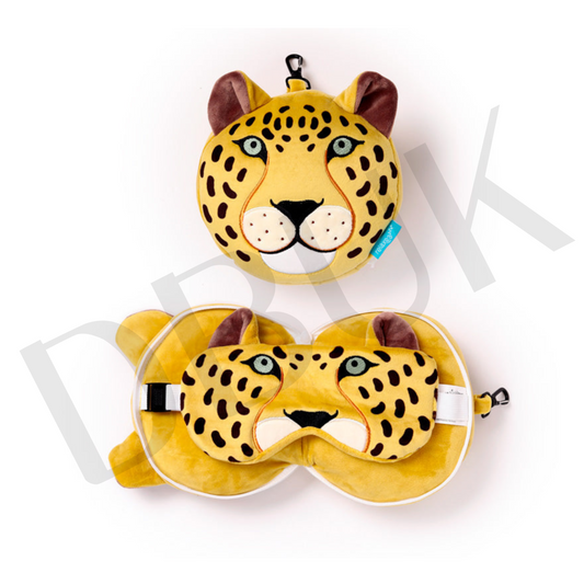 Leopard Relaxeazzz Travel Pillow & Eye Mask