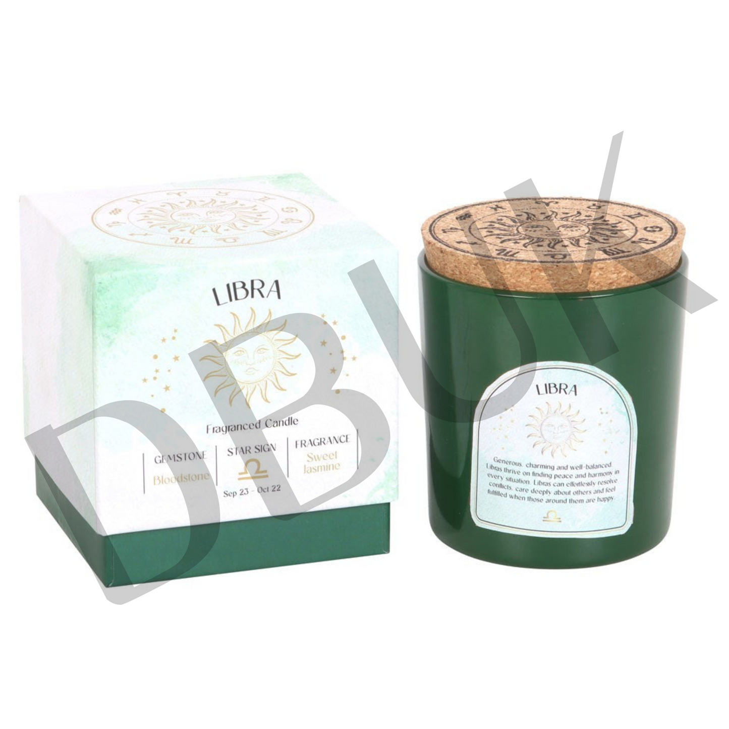 Libra Sweet Jasmine Gemstone Zodiac Candle