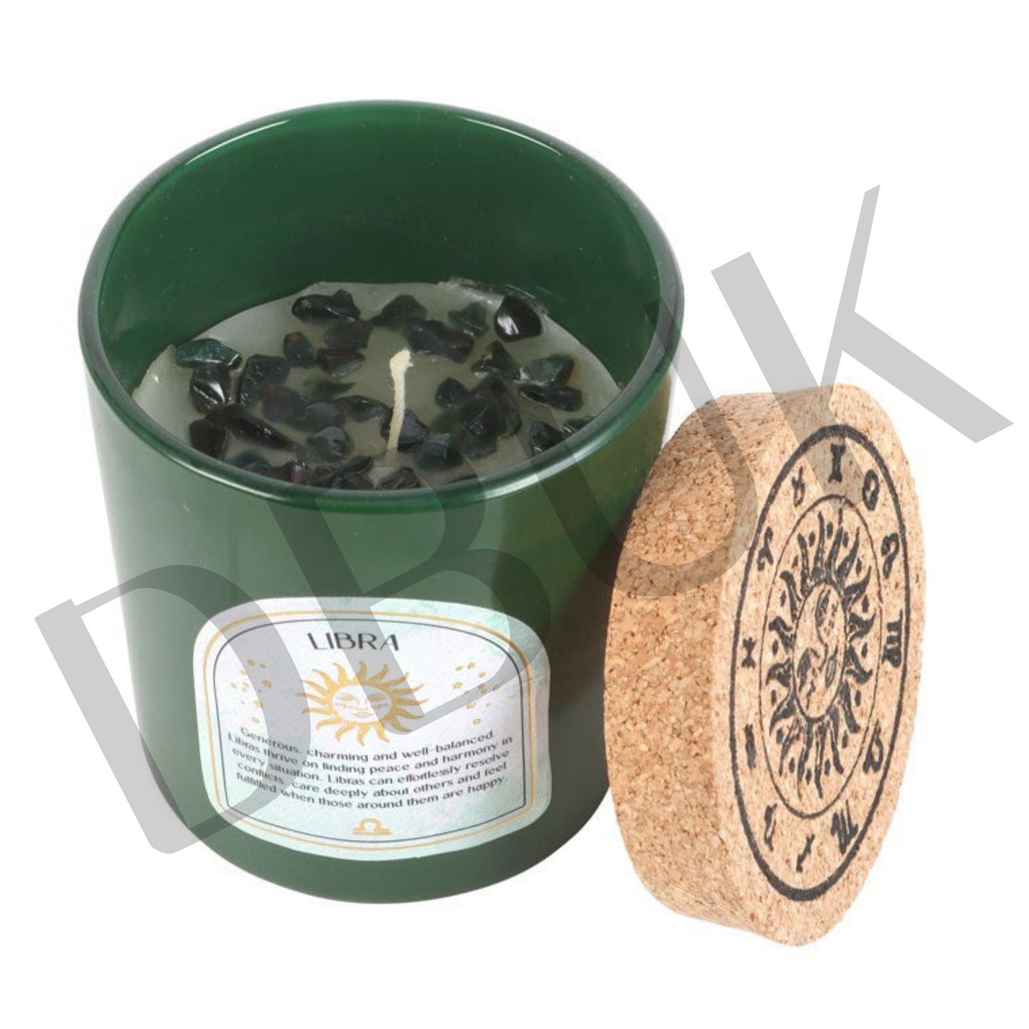 Libra Sweet Jasmine Gemstone Zodiac Candle