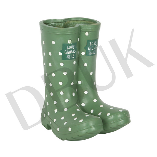 Light Green Welly Boot Planter