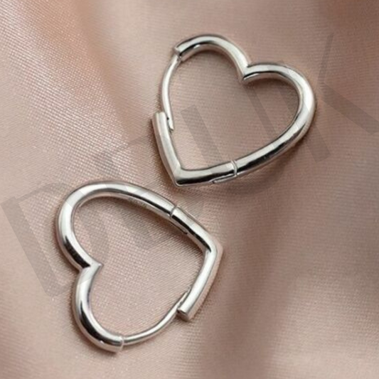 Love Heart Hoop Earrings
