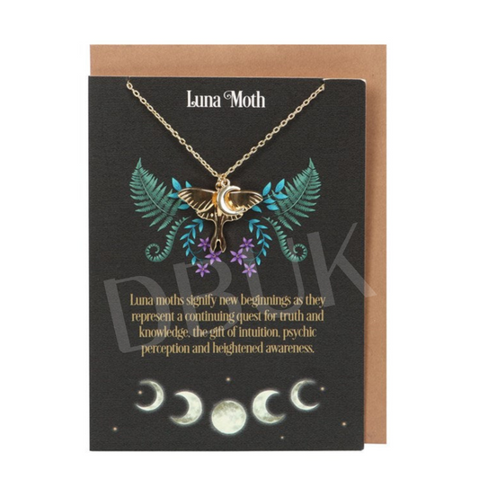 Luna Moth Necklace Card