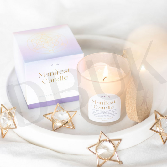 Opalite Lavender & Patchouli Manifestation Candle