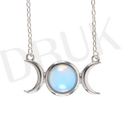 Opalite Triple Moon Necklace Card