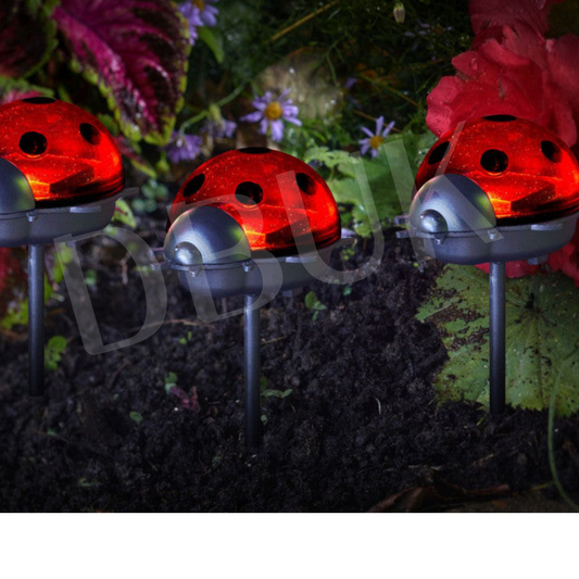 Pack of 3 Ladybird Stake Lights