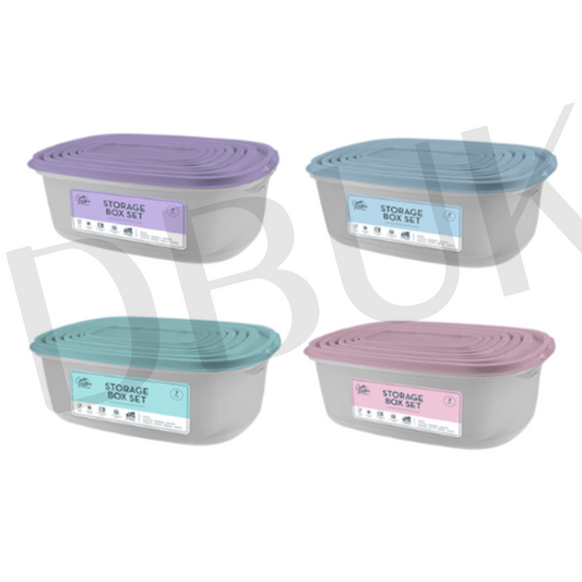 Pastel Storage Box Set - 7 Pack