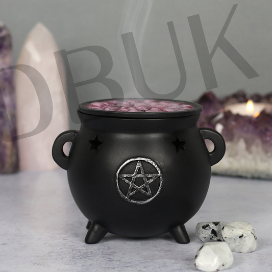 Pentagram Cauldron Incense Cone Holder