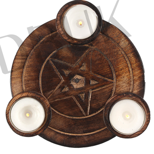 Pentagram Tea Light Candle Holder