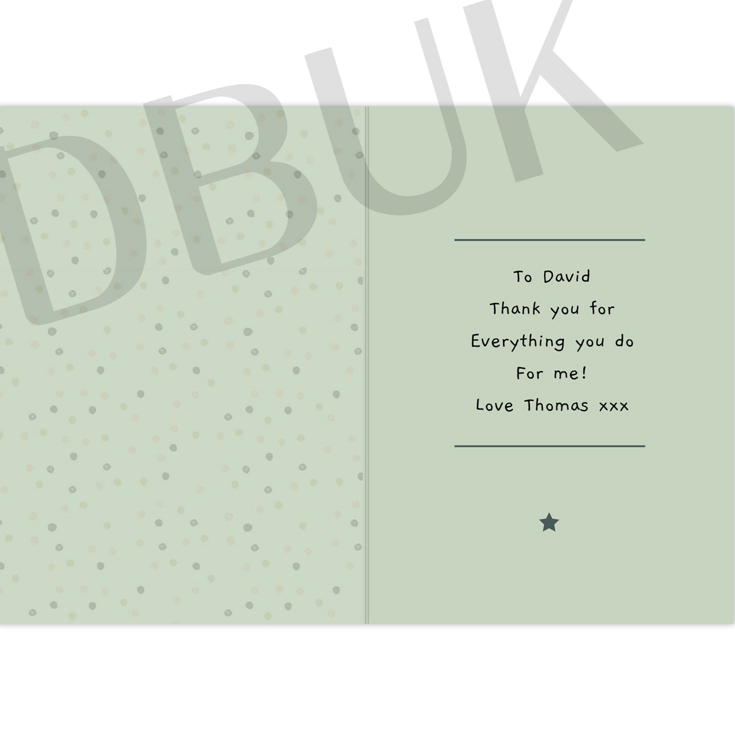 Personalised 'You're Like a Dad to Me' Card
