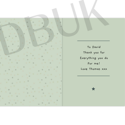 Personalised 'You're Like a Dad to Me' Card