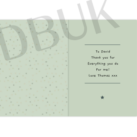 Personalised 'You're Like a Dad to Me' Card