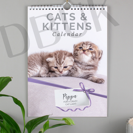 Personalised A4 Cats & Kittens Calendar