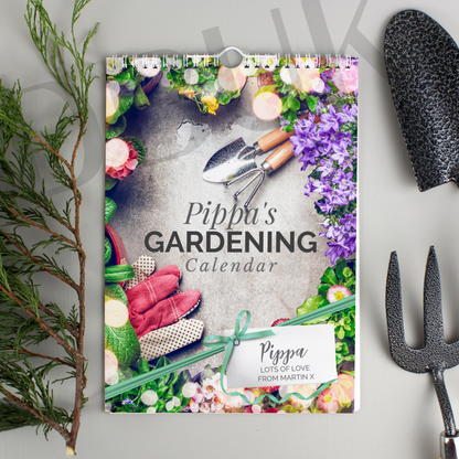 Personalised A4 Gardening Calendar