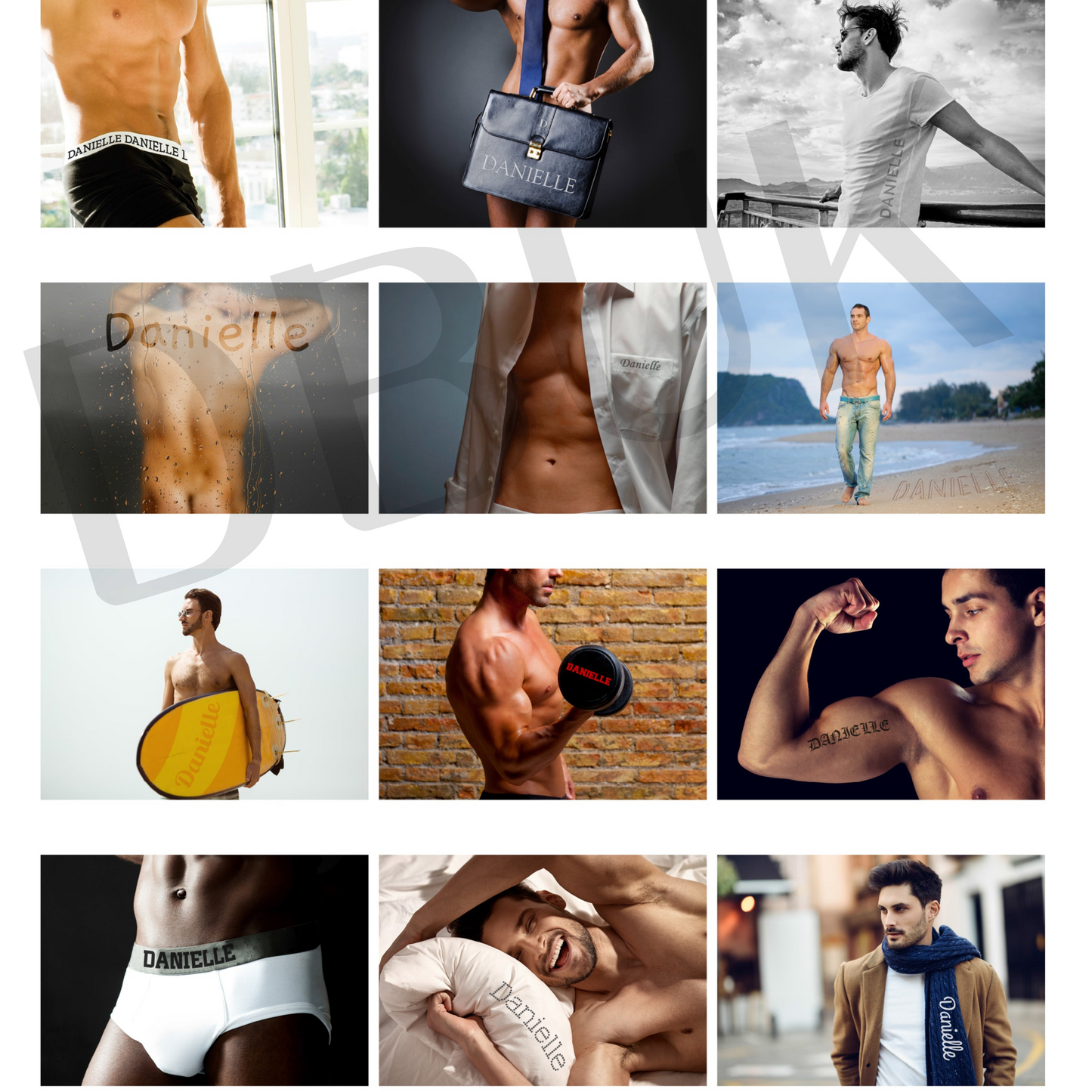 Personalised A4 Hot Hunks Calendar