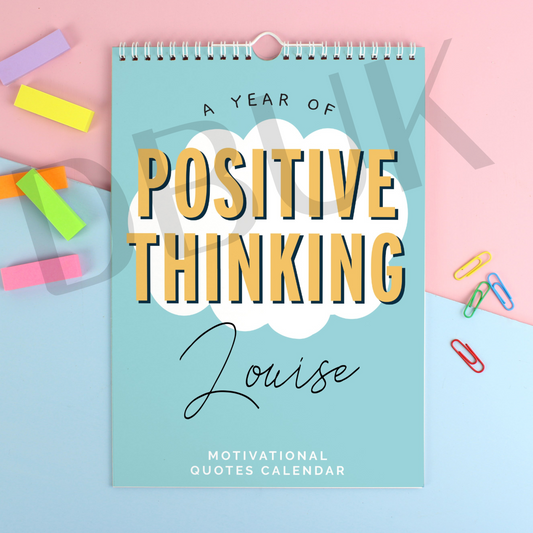 Personalised A4 Motivational Quotes Calendar