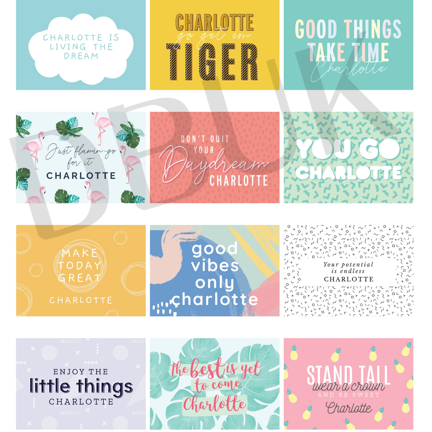 Personalised A4 Motivational Quotes Calendar