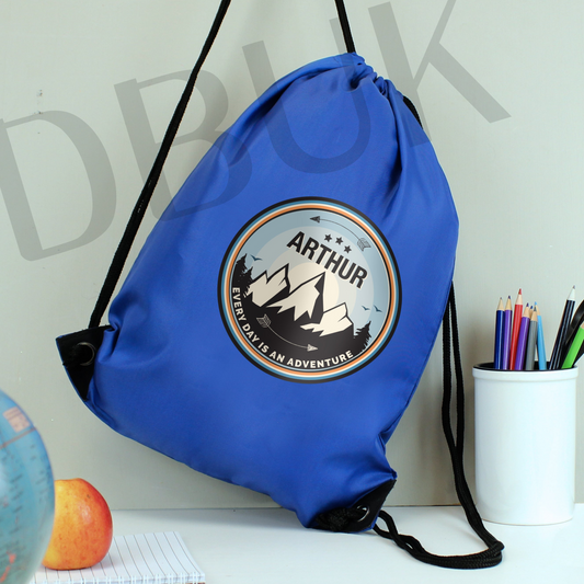 Personalised Adventure Blue Kit Bag