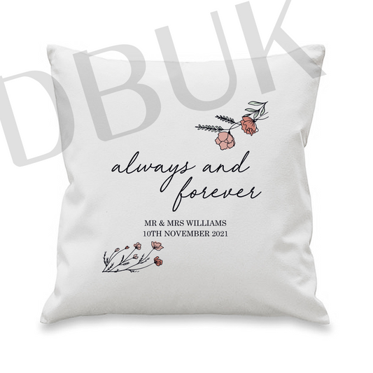 Personalised Always and Forever Cushion