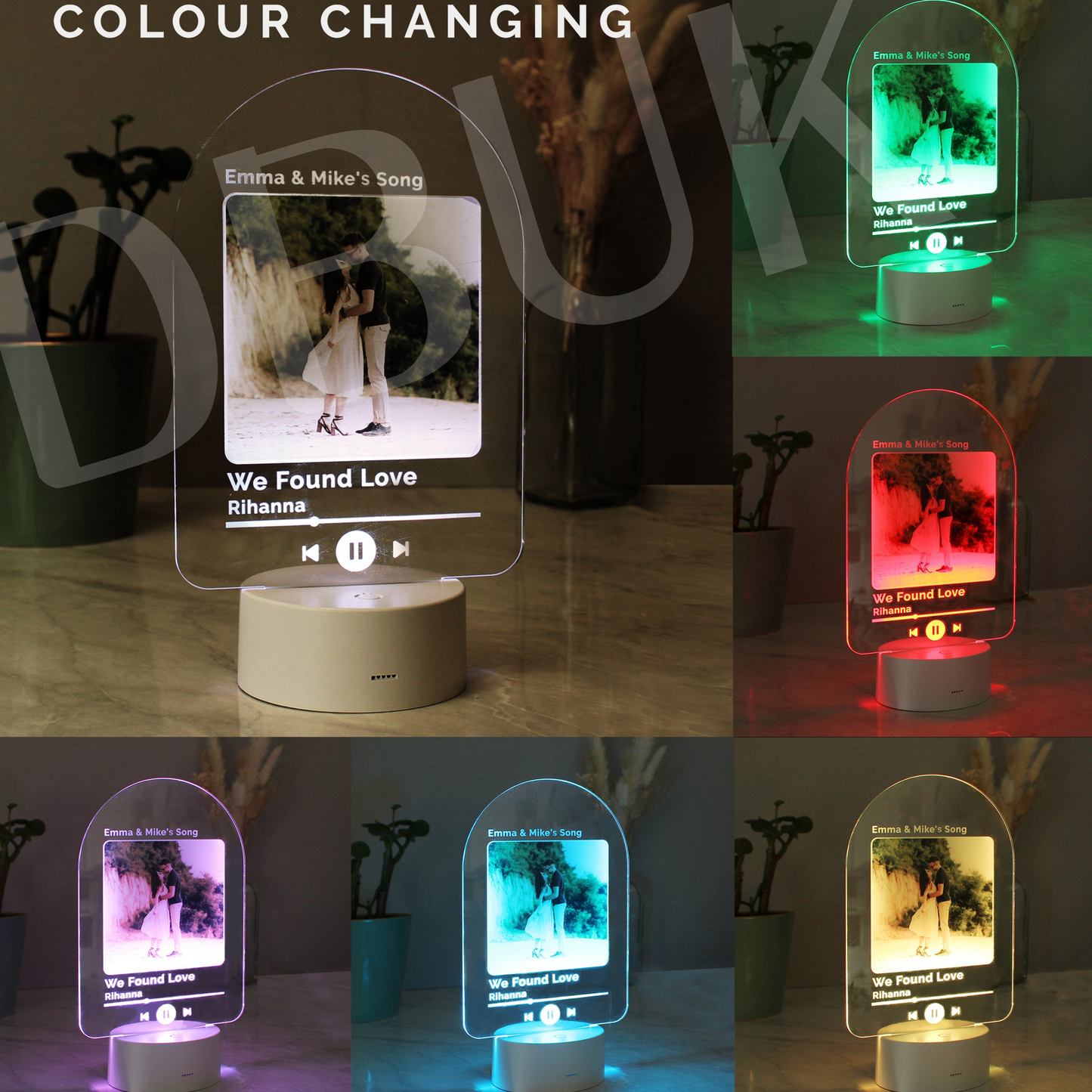 Personalised Any Song LED Colour Changing Light