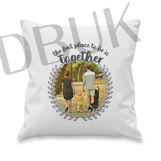 Personalised Better Together Photo Upload Cushion