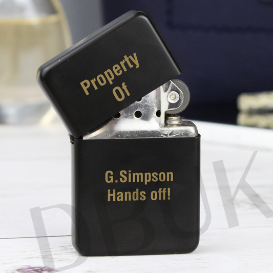 Personalised Black Lighter