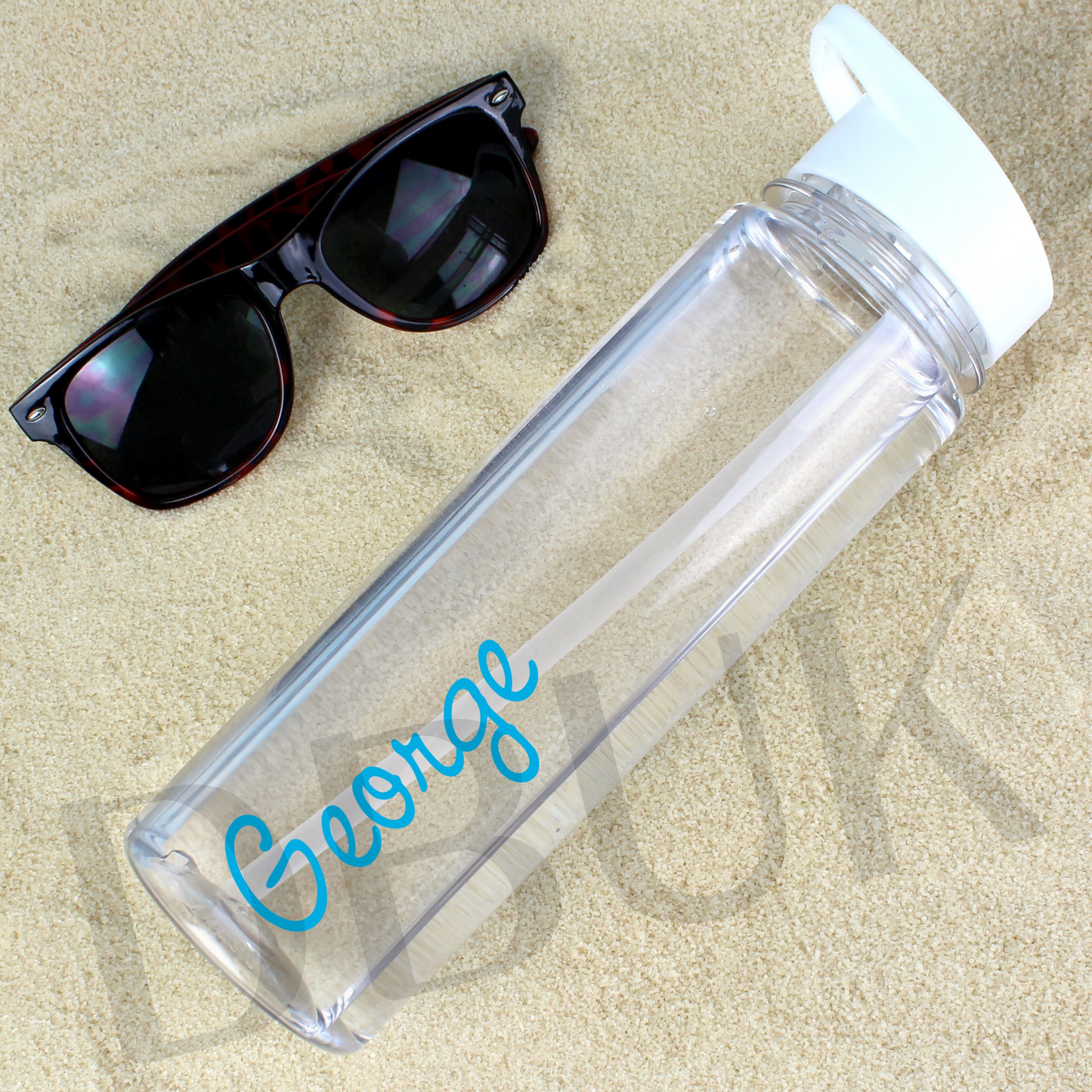 Personalised Blue Name Water Bottle