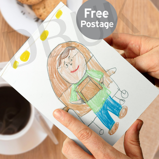 Personalised Childrens Drawing Photo Upload Card