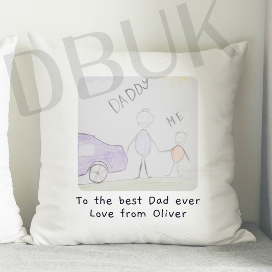 Personalised Childrens Drawing Photo Upload Cushion