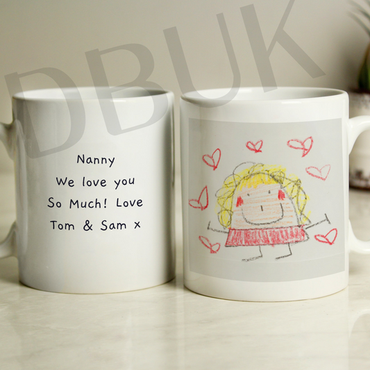 Personalised Childrens Drawing Photo Upload Mug