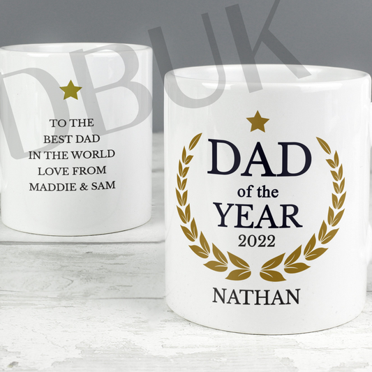 Personalised Dad of the Year Mug