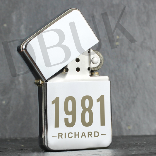 Personalised Date & Name Lighter