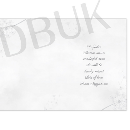Personalised Deepest Sympathy Card