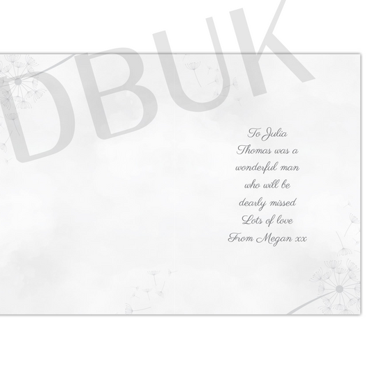 Personalised Deepest Sympathy Card