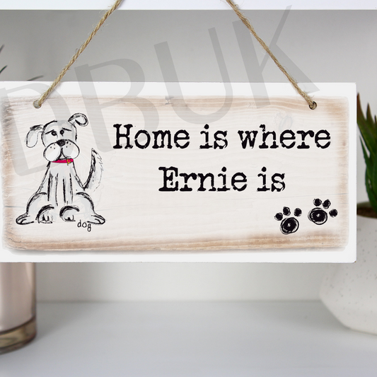 Personalised Dog Wooden Sign