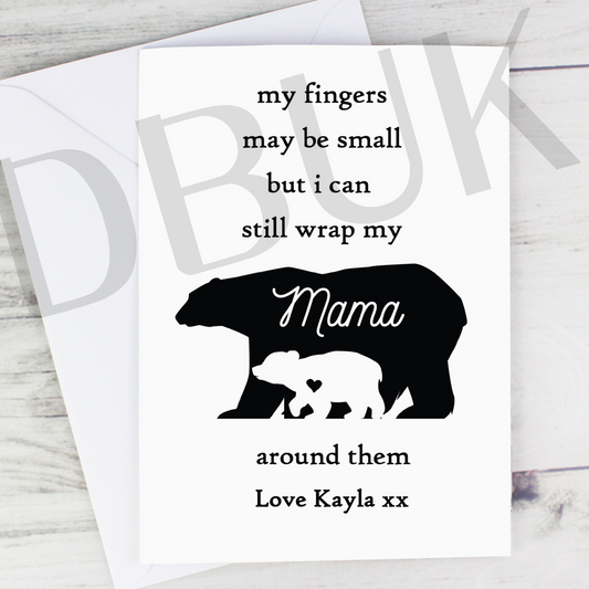 Personalised Fingers May Be Small Card
