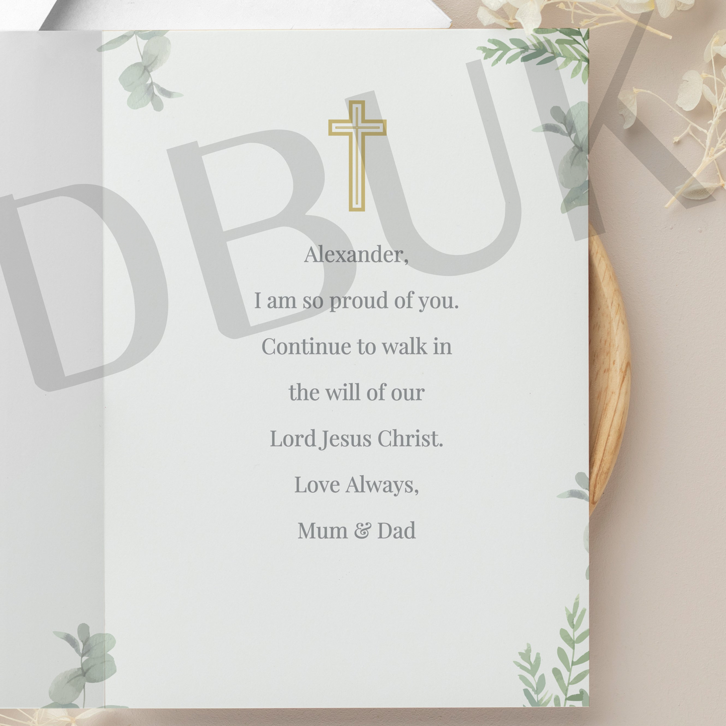 Personalised First Holy Communion Card