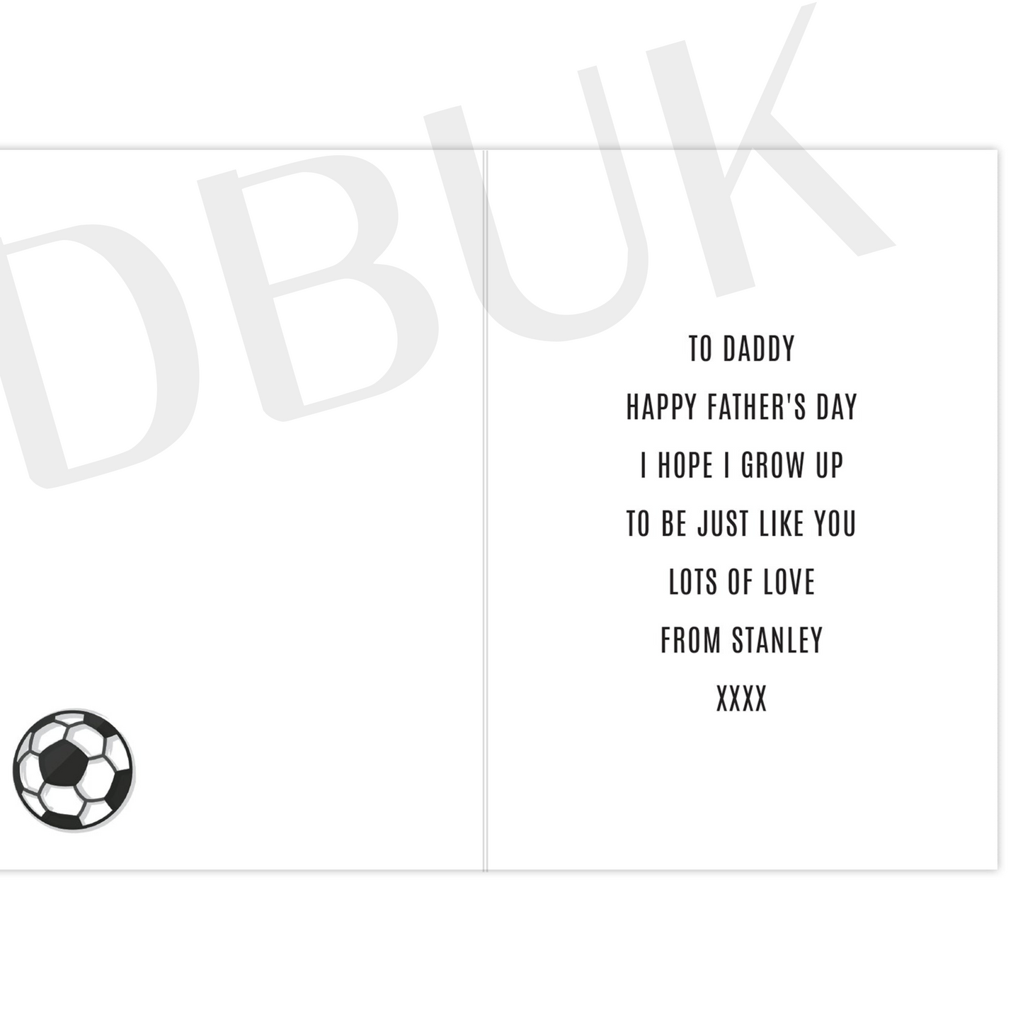 Personalised Football Mini Me Card