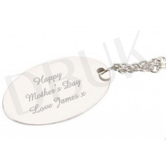 Personalised Free Text Silver Plated Red Rose