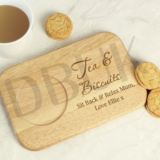 Personalised Free Text Wooden Coaster Tray