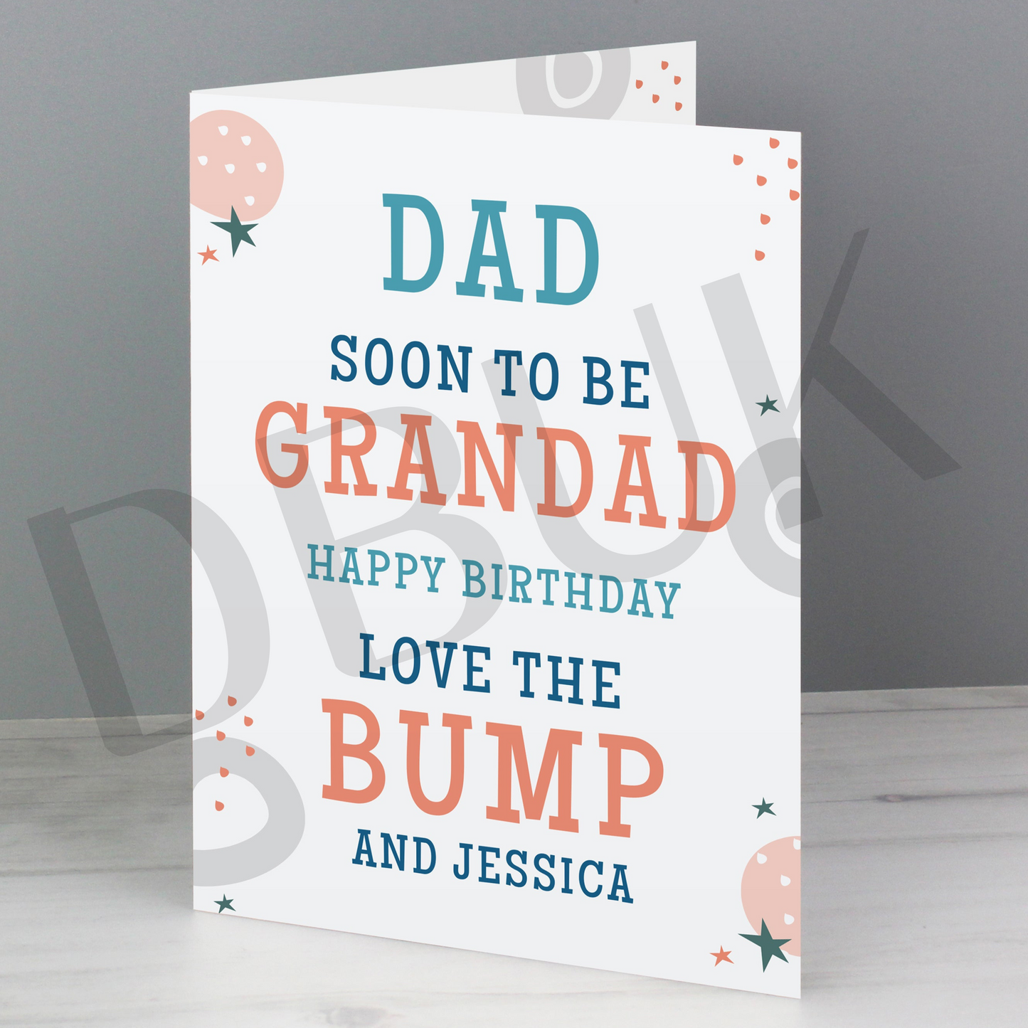 Personalised From the Bump Father's Day Card