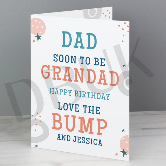 Personalised From the Bump Father's Day Card