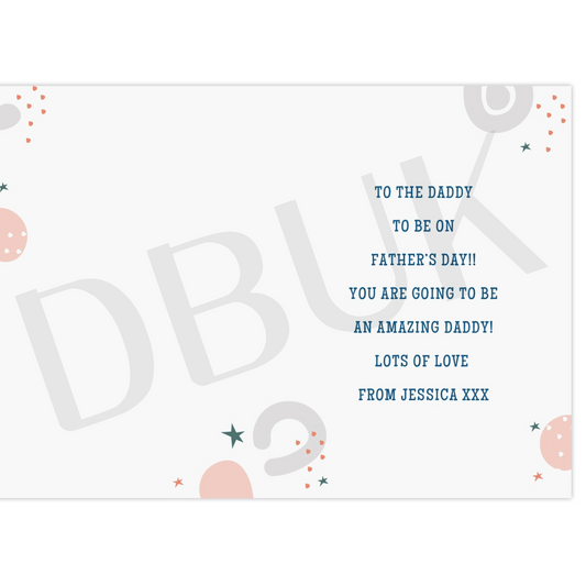 Personalised From the Bump Father's Day Card