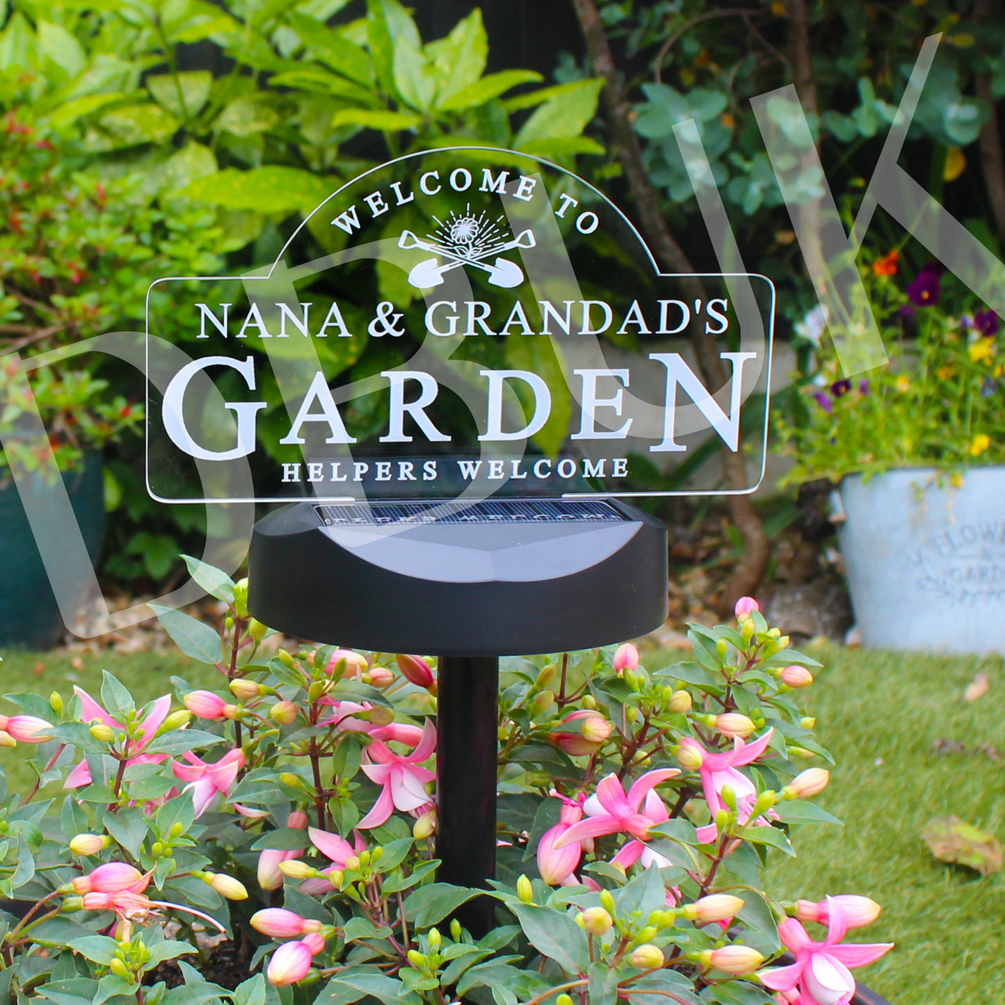 Personalised Garden Sign Outdoor Solar Light