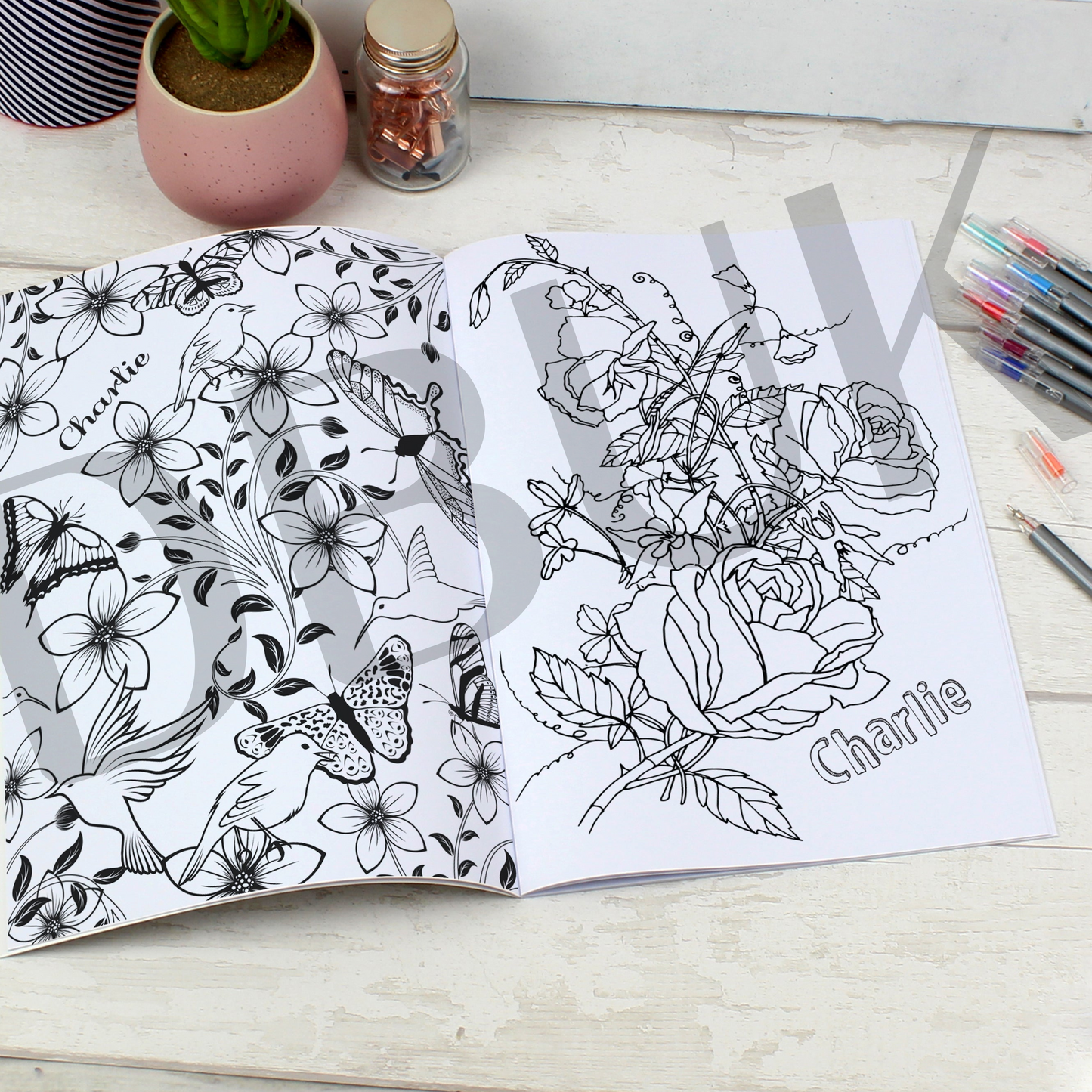 Personalised Gardening Colouring Book