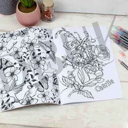 Personalised Gardening Colouring Book