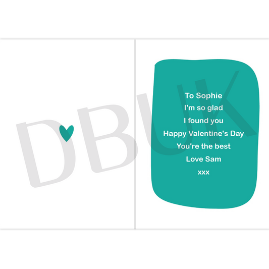 Personalised Glad I Swiped Right Card