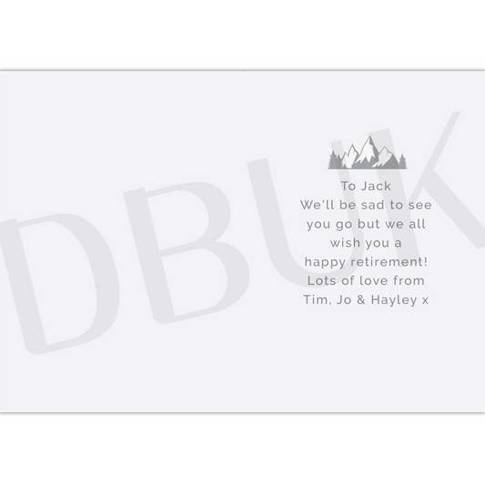 Personalised Leaving Retirement Adventure Card