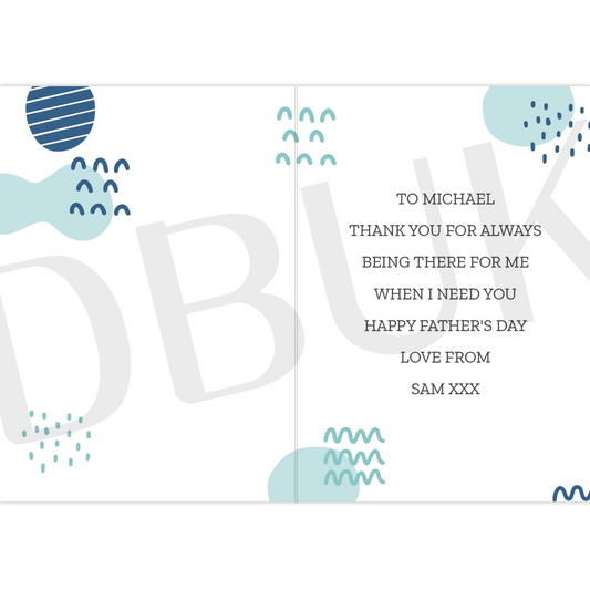 Personalised Like A Dad To Me Card