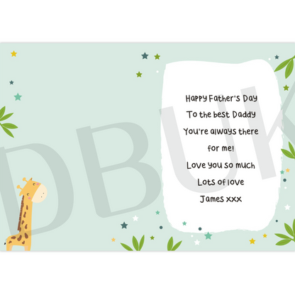 Personalised Look Up To You Giraffe Card