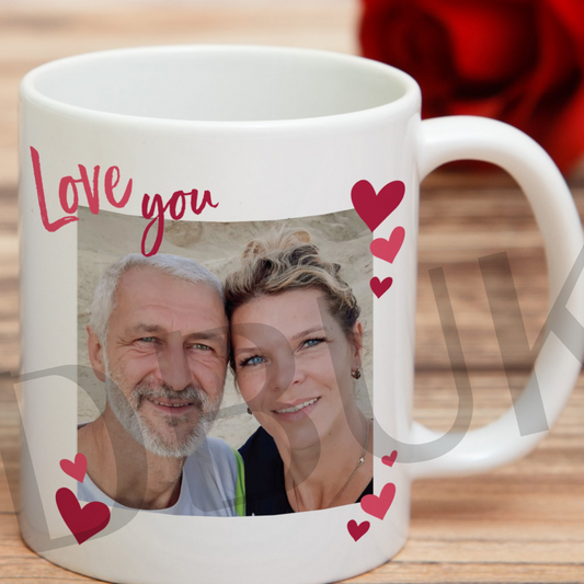 Personalised Love You Photo Upload Mug